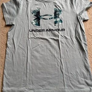 Under Armour Gray T-Shirt with Camouflage Logo